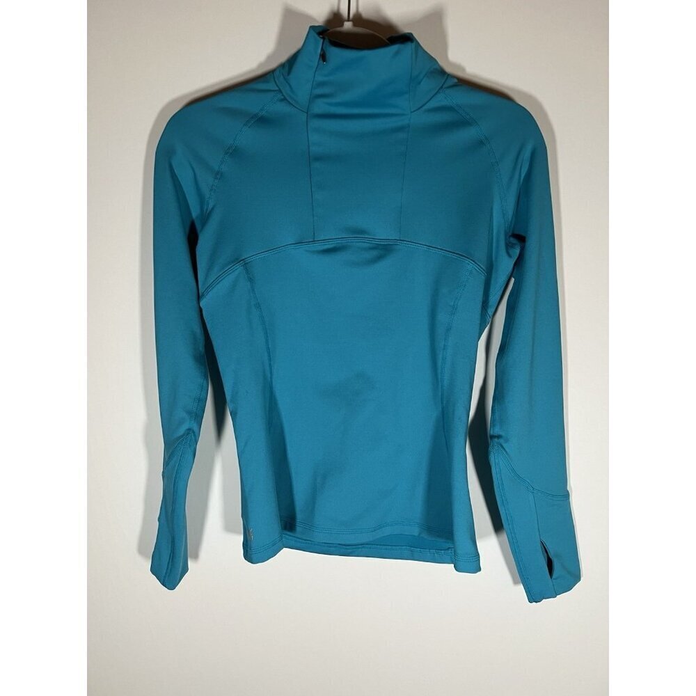 Obermeyer turquoise blue performance stretch base layer S running skiing outdoor